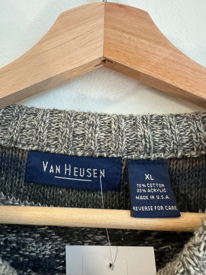 90s Van Heusen Multi-Color Striped Essential Sweater (XL)