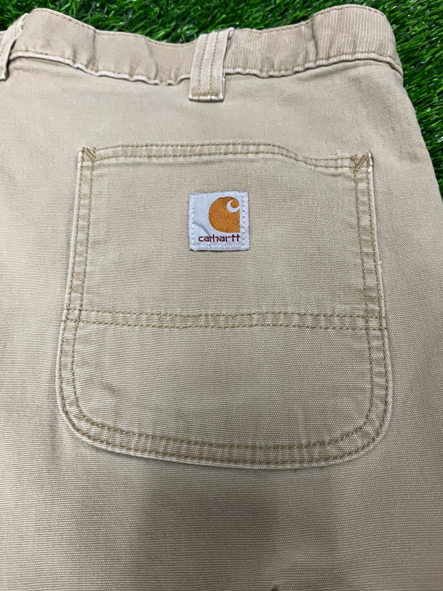 Carhartt Khaki Relaxed Fit Workwear Pants (38 x 34)