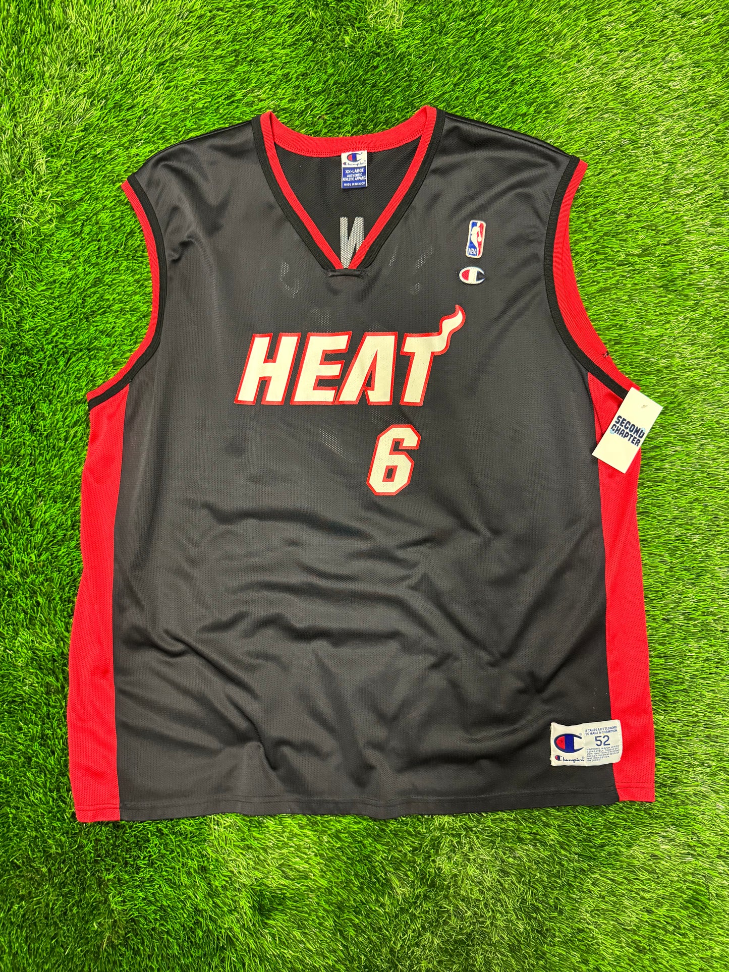 00s Miami Heat Eddie Jones #6 Vintage NBA Jersey (XXL)