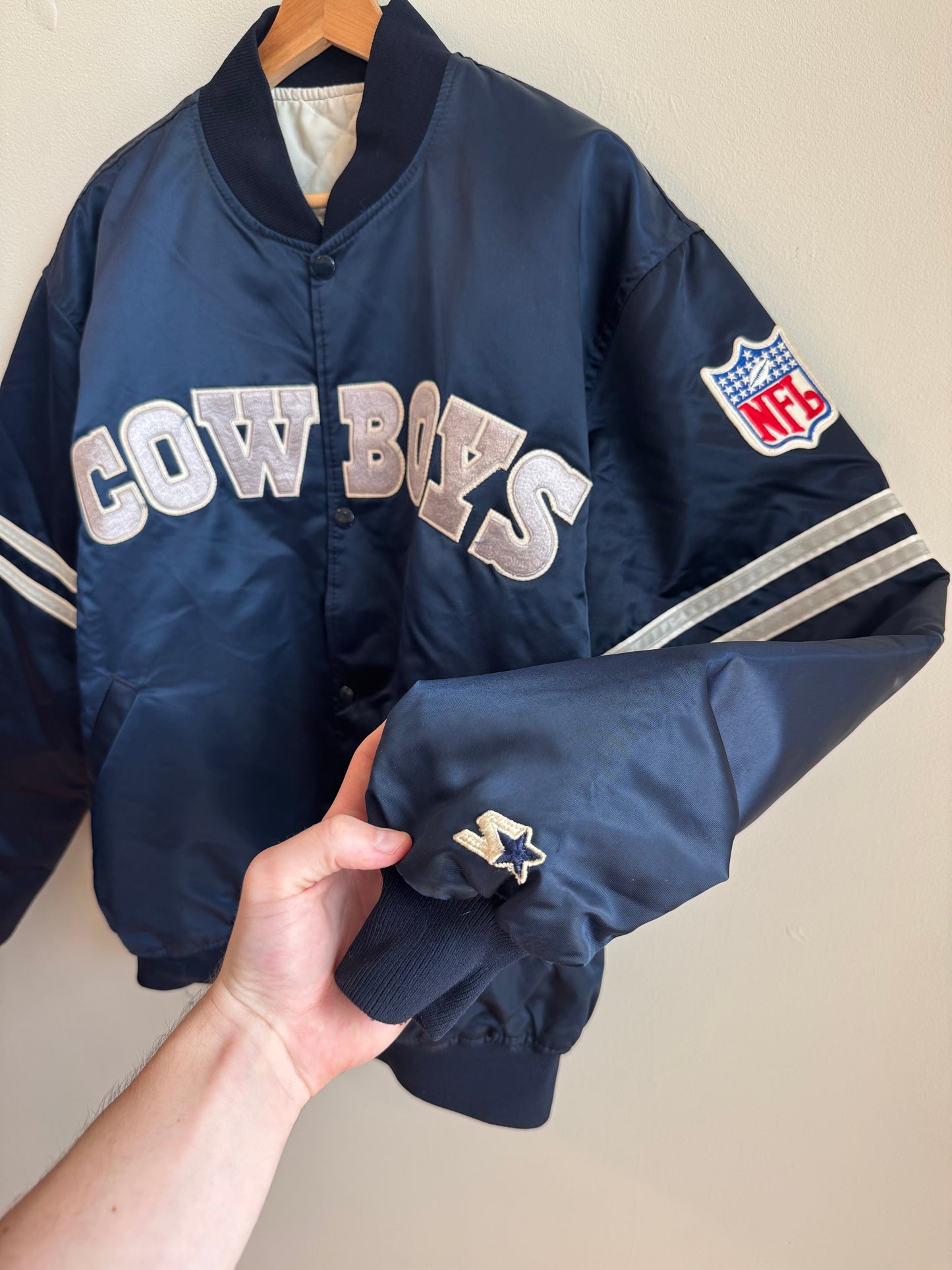 90s Dallas Cowboys Starter NFL Satin Jacket (XL)