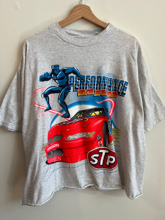 90s Billy Hamilton Performance Man Nascar Graphic Cropped Tee (XXL)