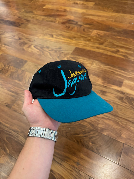 90s Jacksonville Jaguars Logo 7 Spell Out Hat (OS)
