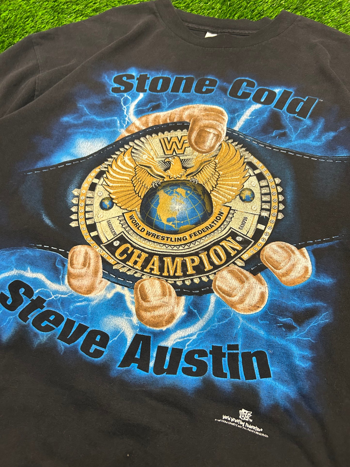 1998 WWE Stone Cold Steve Austin Championship Belt Vintage Wrestling Grail Tee (XL)