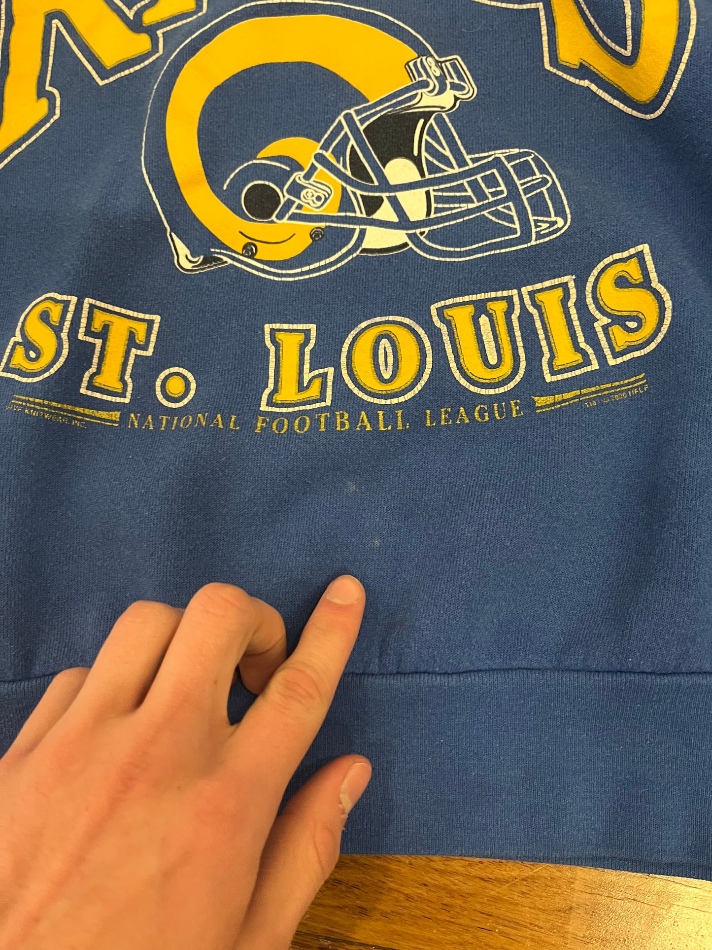2000 St Louis Rams CSA Youth Crewneck (Youth L)
