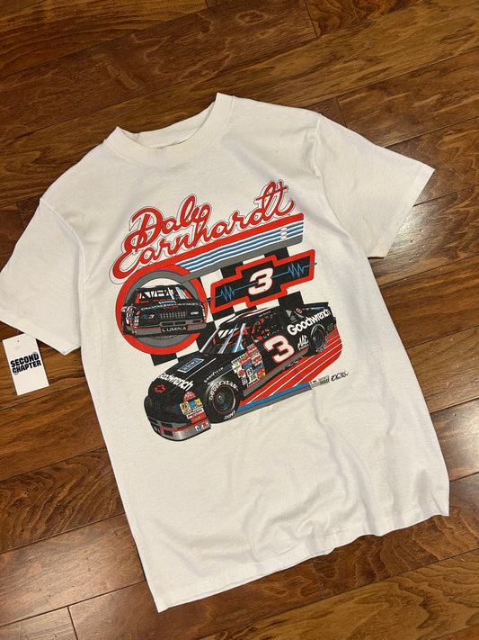 1991 Dale Earnhardt Vintage White Nascar Tee (M)