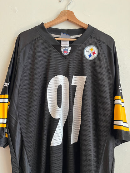 00s Pittsburgh Steelers Aaron Smith Reebok Jersey (XL)