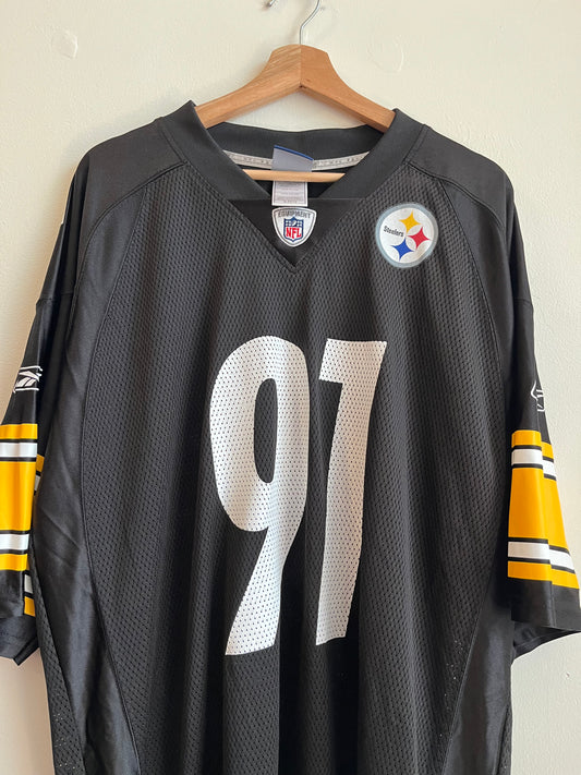 00s Pittsburgh Steelers Aaron Smith Reebok Jersey (XL)