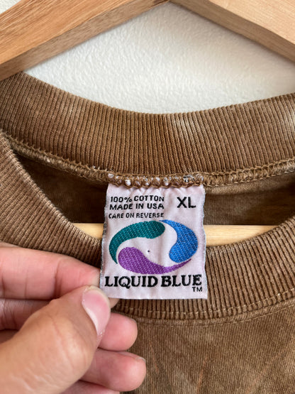 1997 Star Wars Chewbaaca Liquid Blue Tie Dye AOP Tee (XL)