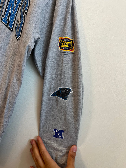 2003 Carolina Panthers Super Bowl Conference Champions Grey Long Sleeve Shirt (M)