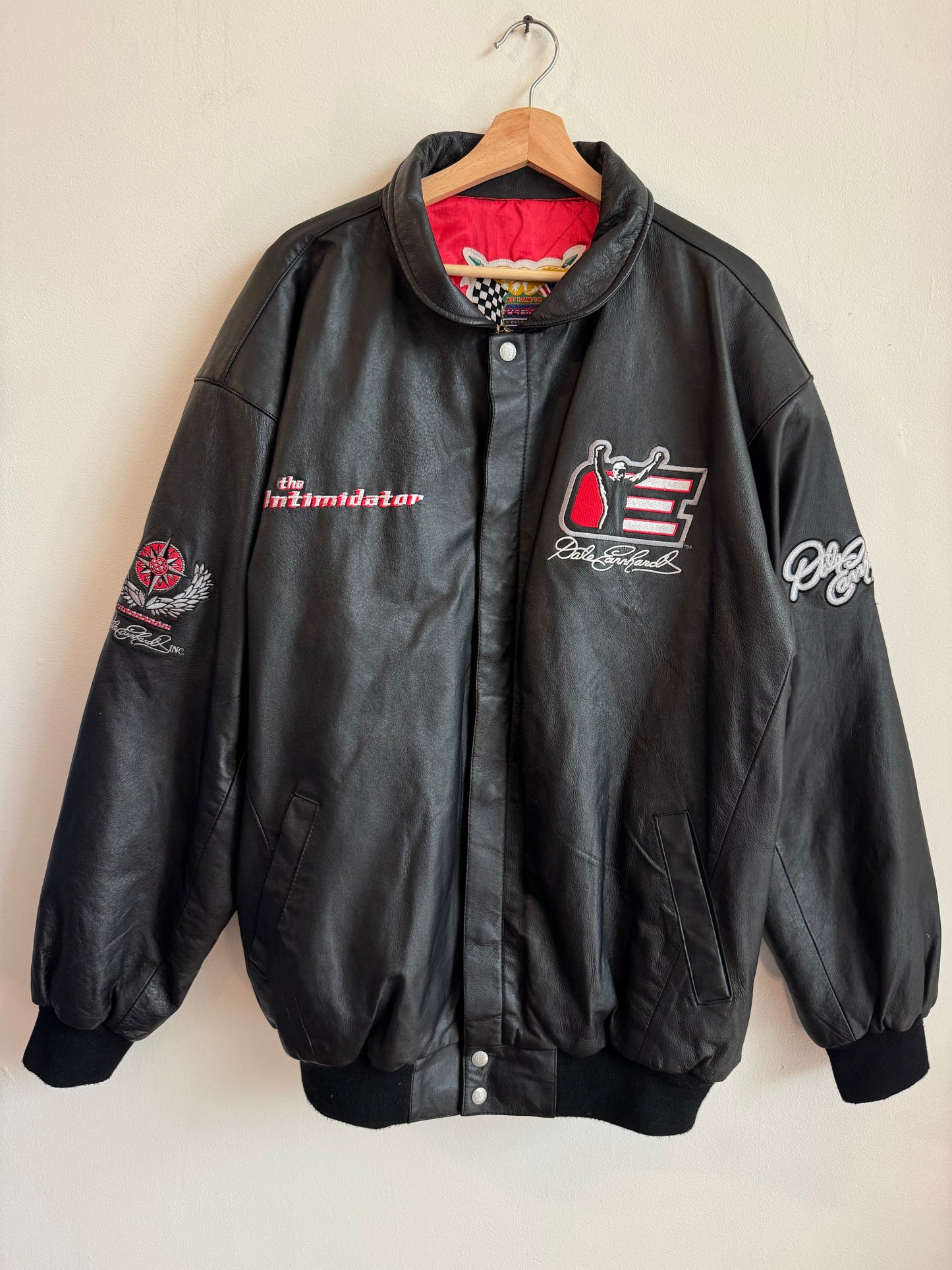 90s Dale Earnhardt Jeff Hamilton Racing The Intimidator Leather Jacket (XXL)