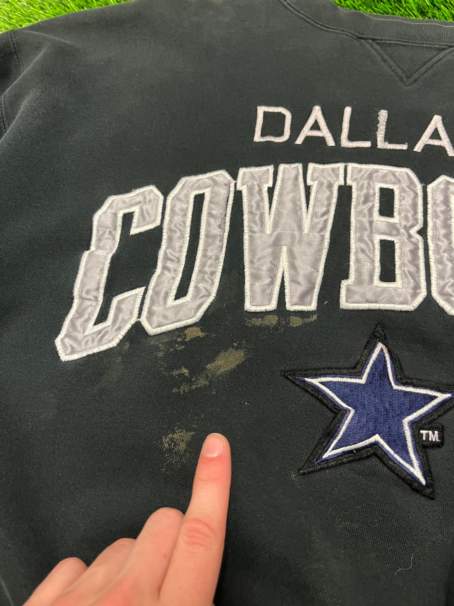 90s Dallas Cowboys Thrashed Logo Athletics Crewneck (XL)