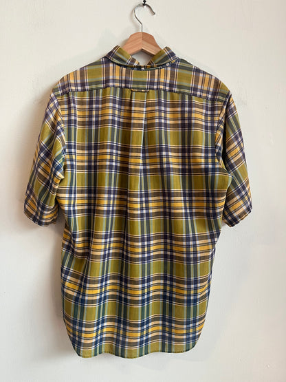 70s Mcgregor Plaid Dress Polo Shirt (M)