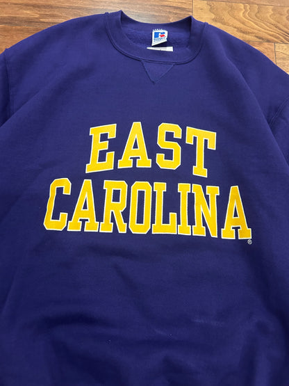 90s East Carolina (ECU) Vintage Purple Russell Crewneck (XL)