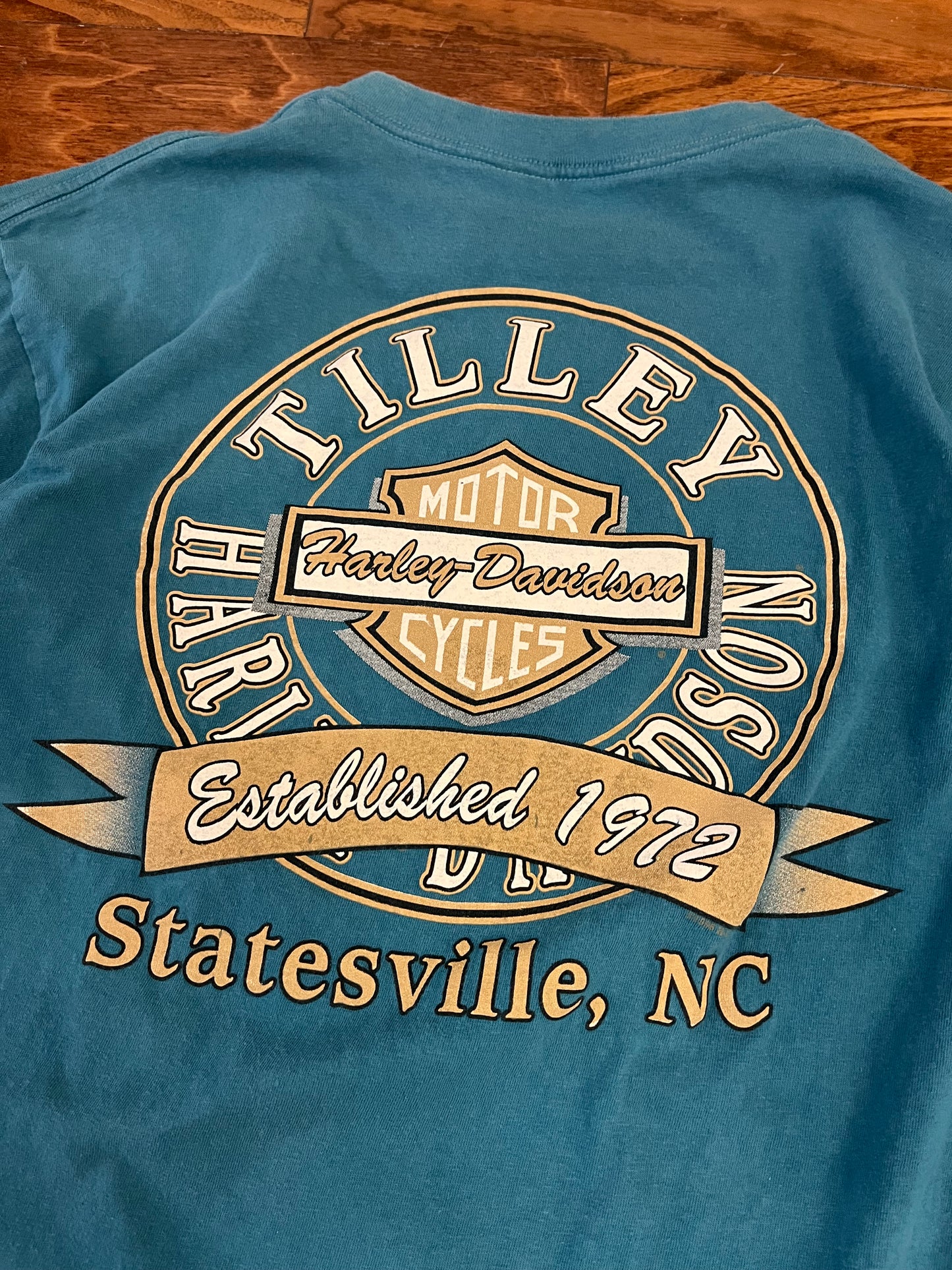 1996 Harley Davidson Teal Statesville Tee (XL)