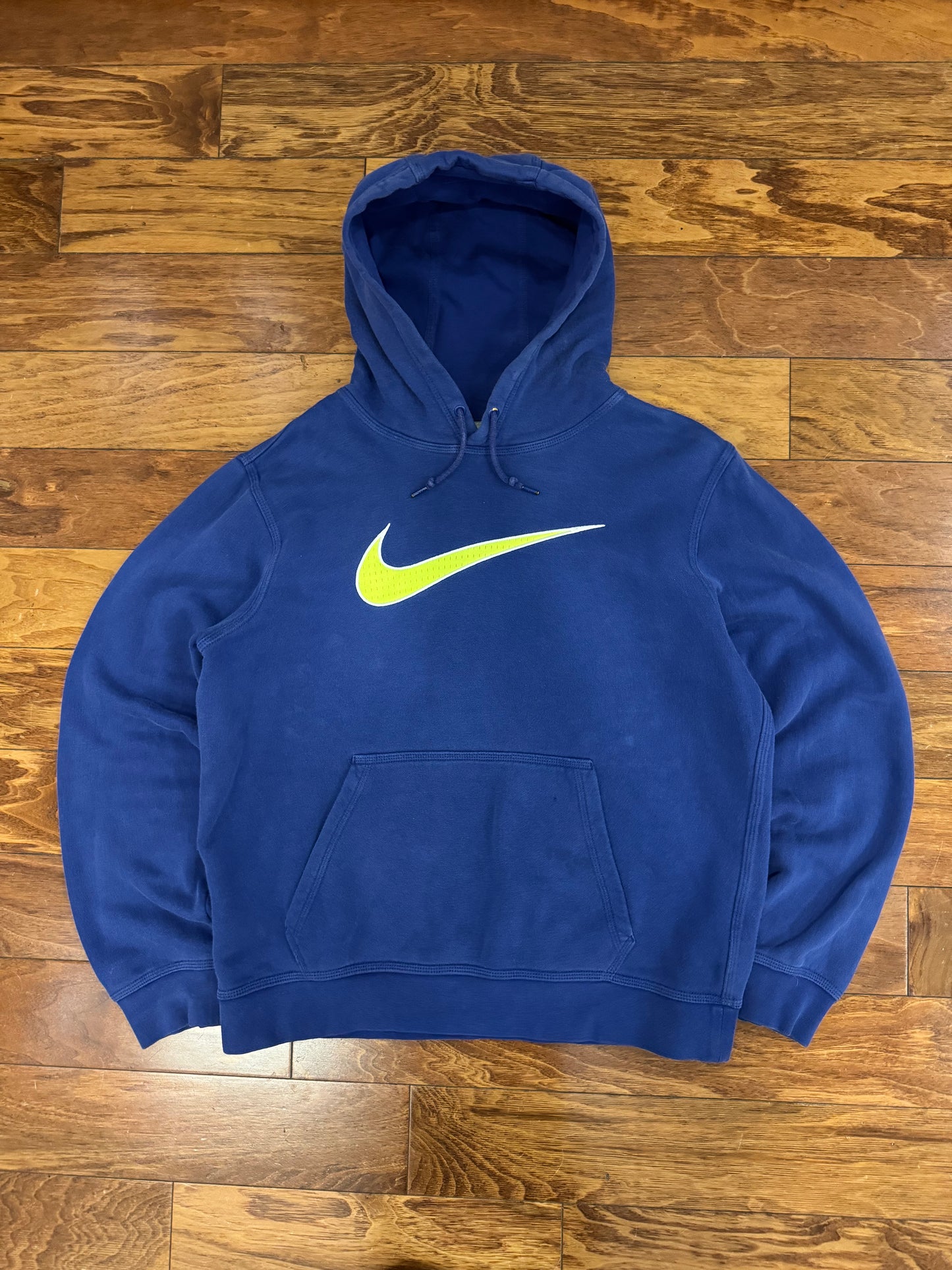 00s Nike Center Swoosh Blue Essential Hoodie (M)
