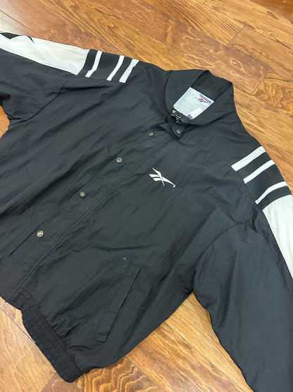 00s Reebok Vintage Black & White Windbreaker (XL)