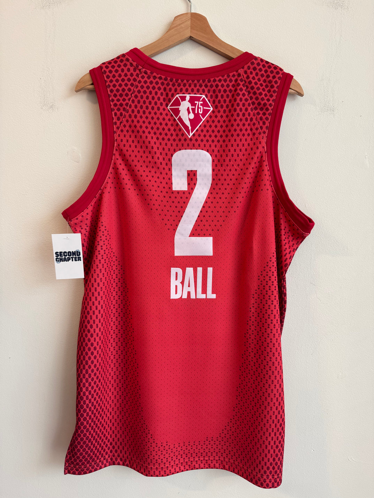 2022 LaMelo Ball Deadstock Jordan Swingman Red All-Star Jersey (L)