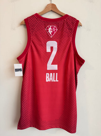 2022 LaMelo Ball Deadstock Jordan Swingman Red All-Star Jersey (L)