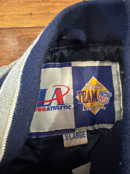90s Dallas Cowboys Logo Athletic Two Tone Varsity Jacket (XL)