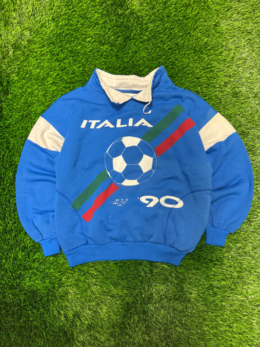 1990 Italia World Cup Soccer FIFA Italy Boxy Crewneck Sweater (XL)