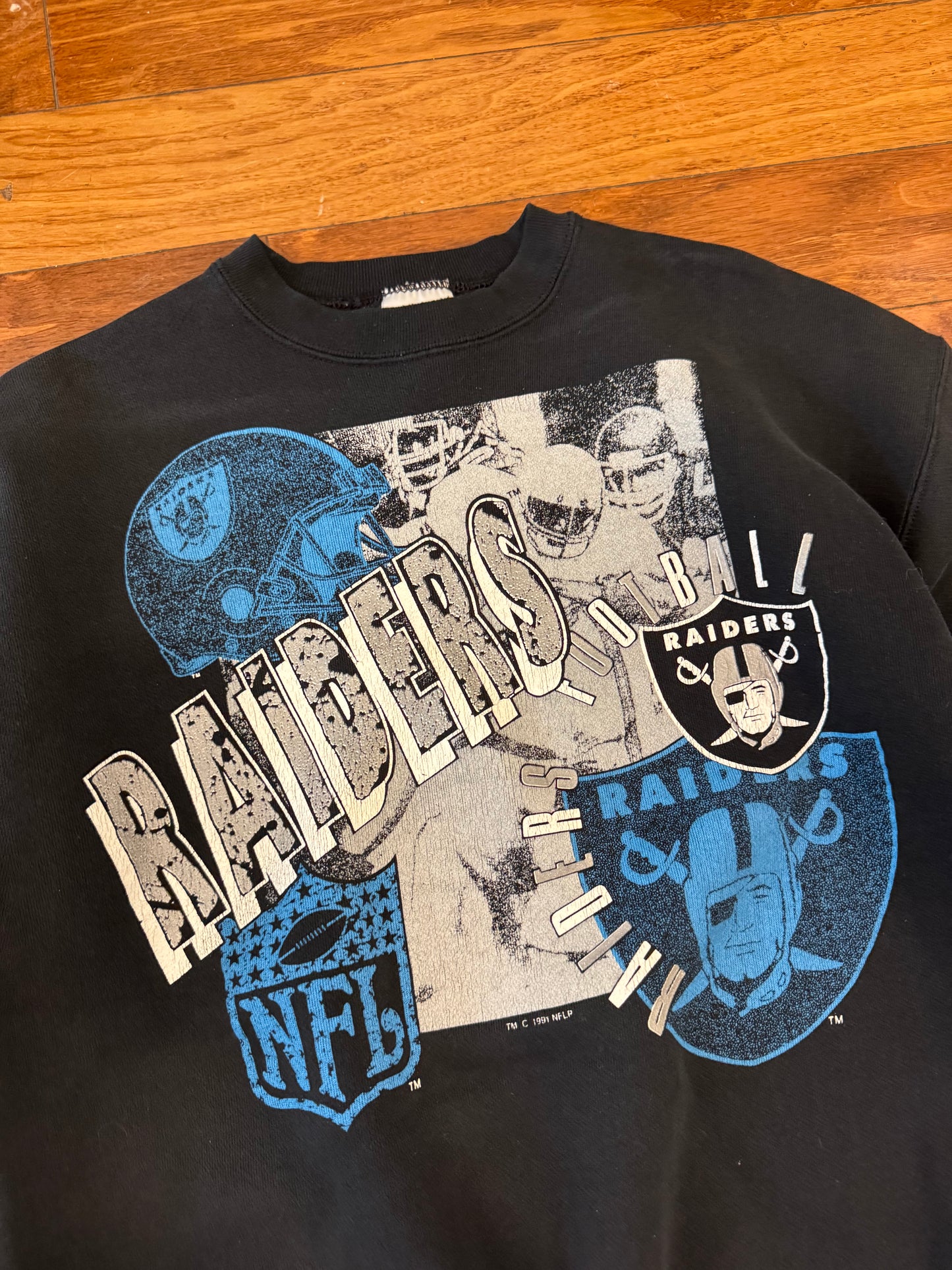 1991 Oakland Raiders Big Graphic Crewneck (L)