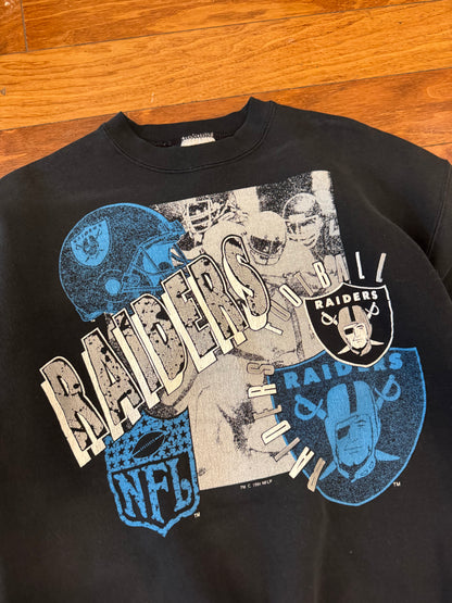 1991 Oakland Raiders Big Graphic Crewneck (L)