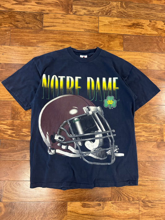 90s Notre Dame Riddell Helmet Tee (XL)