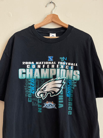 2004 Philadelphia Eagles Conference Champions Black Tee (XL)