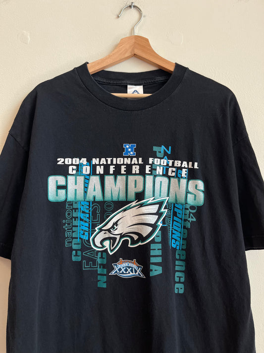 2004 Philadelphia Eagles Conference Champions Black Tee (XL)