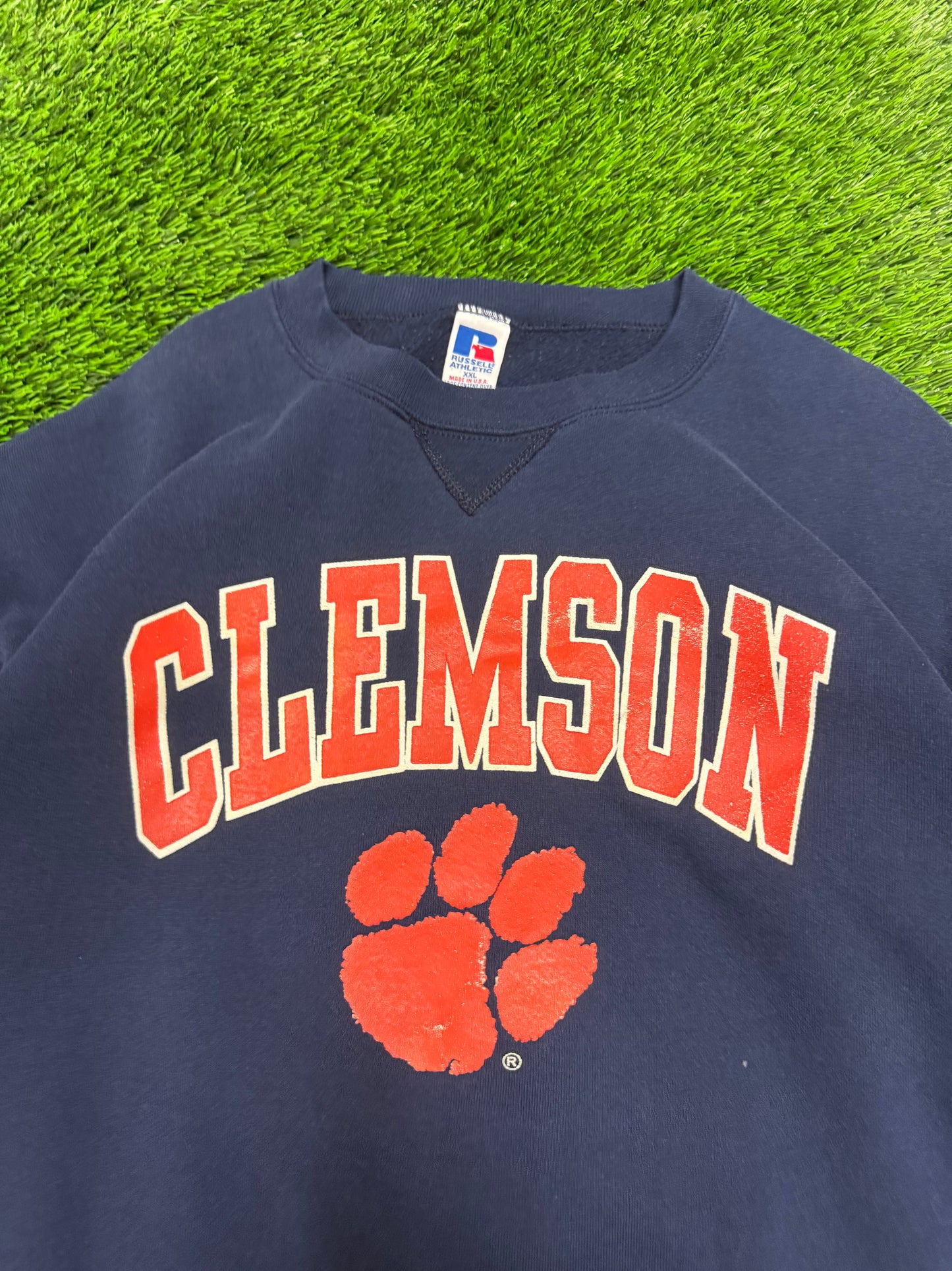 90s Clemson University Russell Athletics Spell Out Vintage Crewneck (XXL)