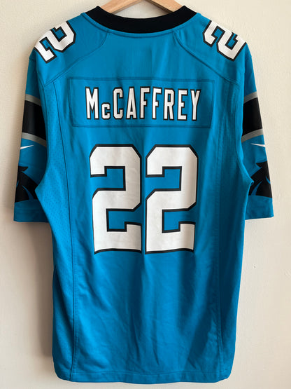 2022 Carolina Panthers Christian McCaffery Blue Nike Jersey (S)