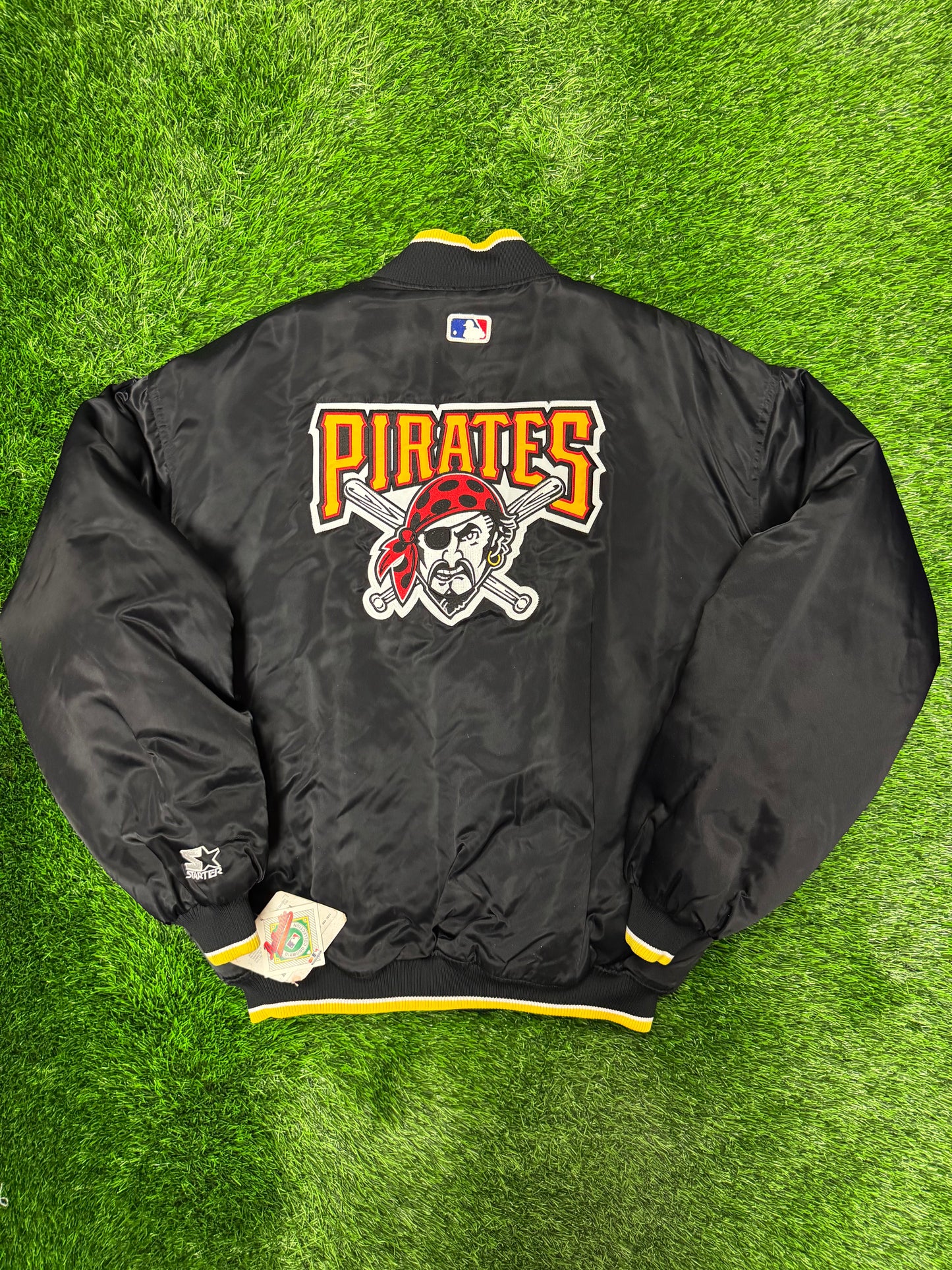 90s Pittsburgh Pirates Vintage Starter Diamond Collection Satin Jacket (XXL)