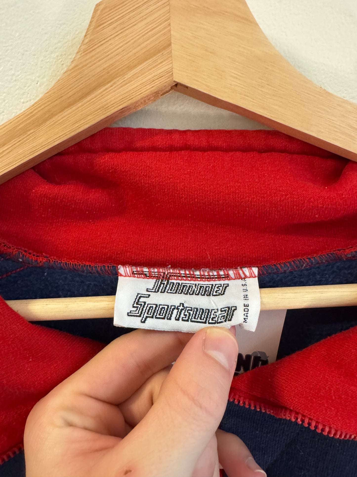 90s New York Giants Hammer Sportswear Quarter Zip Crewneck (M)