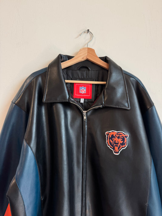 00s Chicago Bears NFL Leather Jacket (XXL)