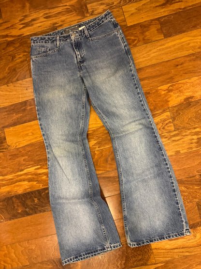 2001 Levi's Silver Tab Medium Blue Wash Women's Bootcut Flared Jeans (31 x 30)