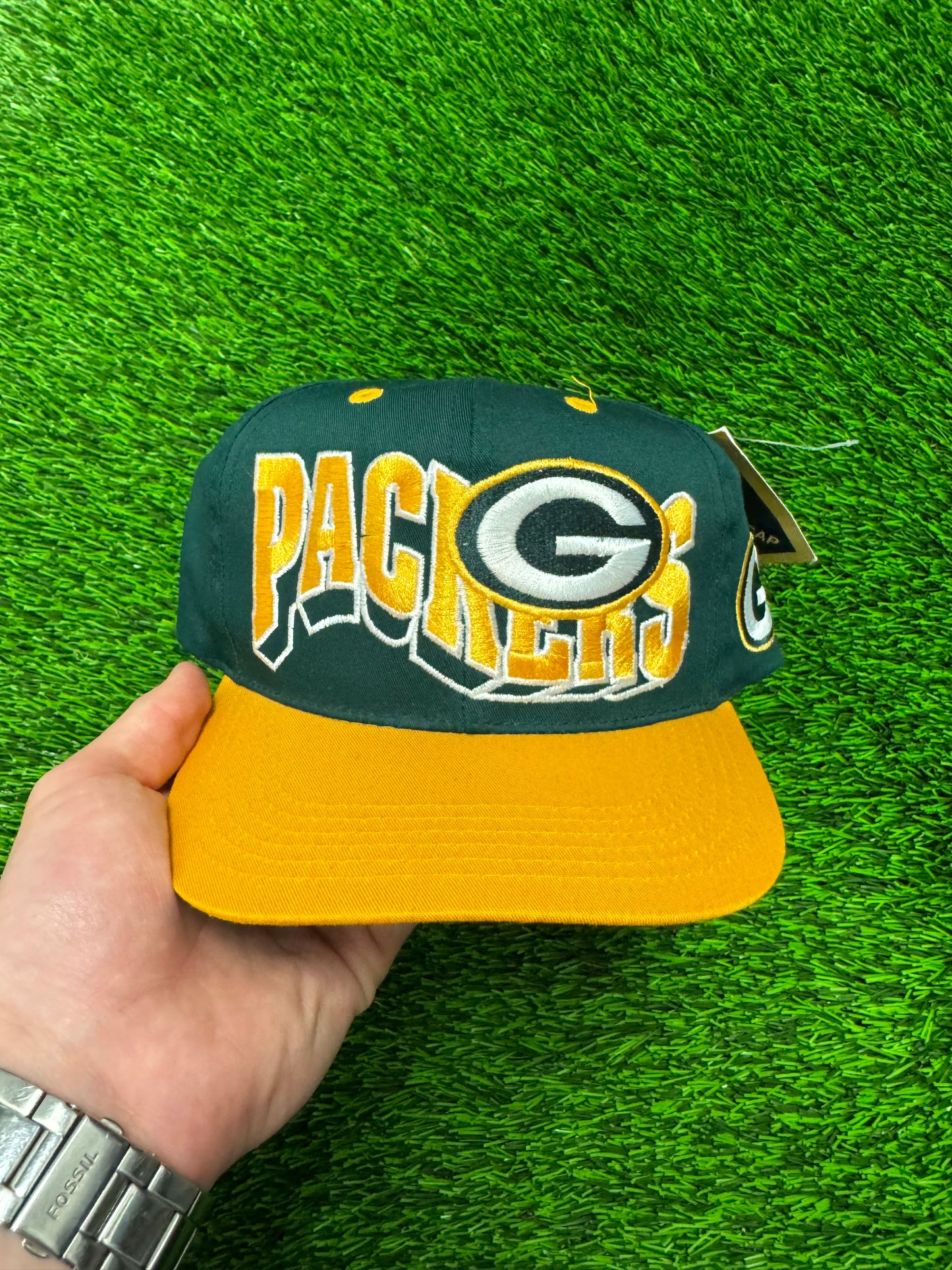 90s Green Bay Packers Spell Out Deadstock Youth Hat (Youth OSFA)