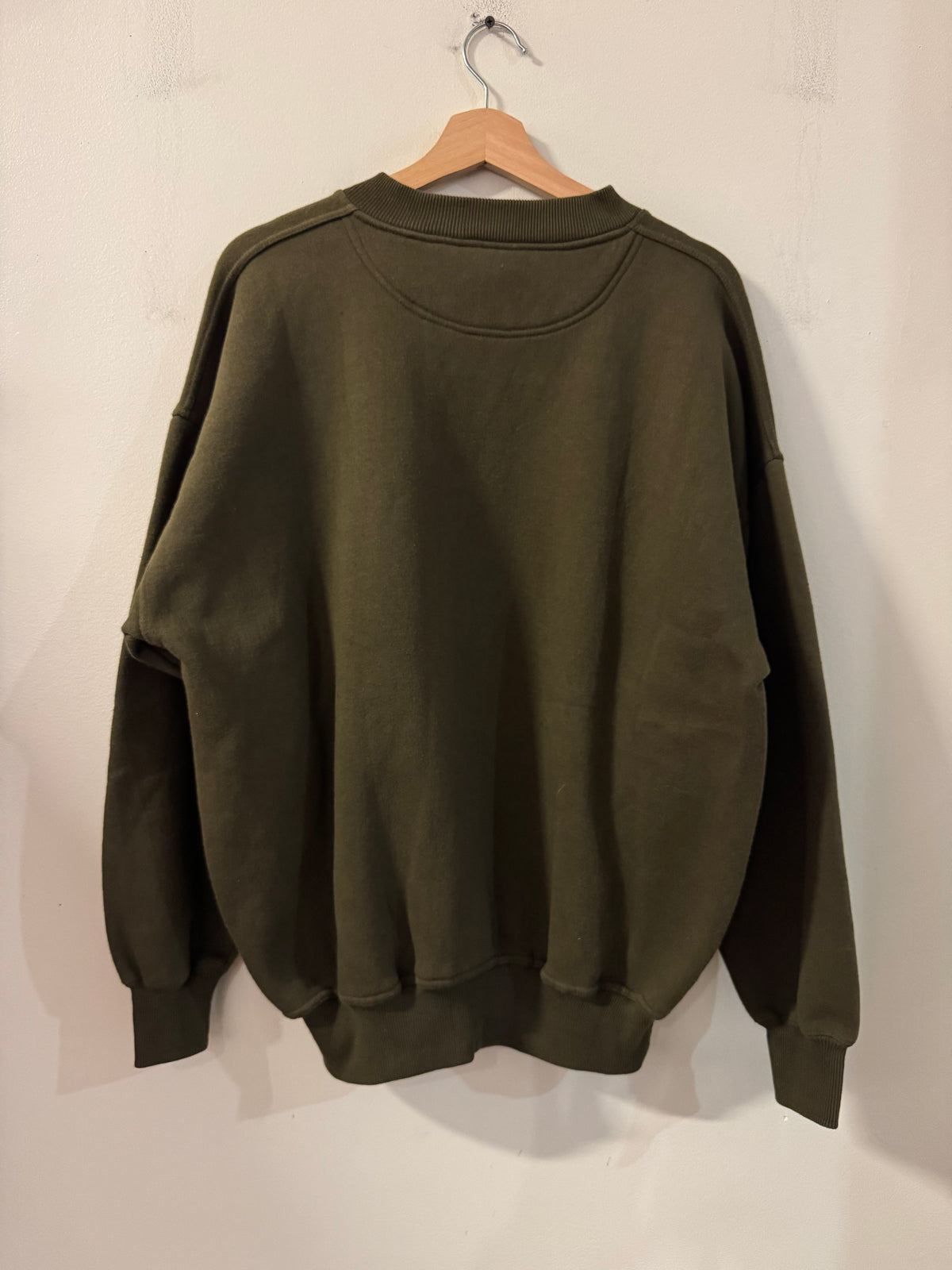 90s Notre Dame Embroidered Crable Green Crewneck (L)