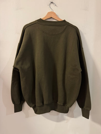 90s Notre Dame Embroidered Crable Green Crewneck (L)