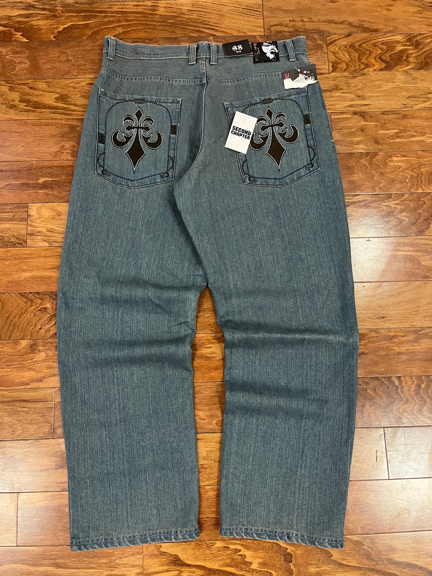 00s Red Ape Embroidered Deadstock Jeans (38x32)