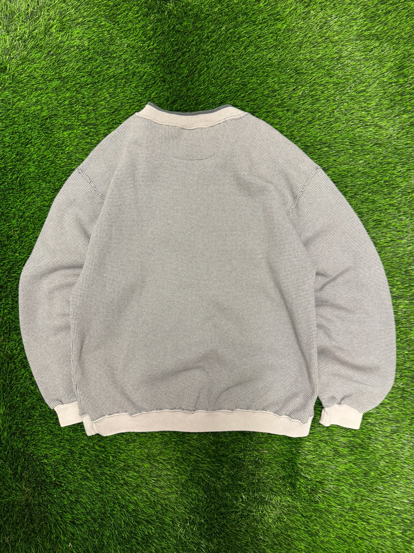 90s University of North Carolina UNC Tar Heels Essential Russell Vintage Waffle Knit Crewneck (L)