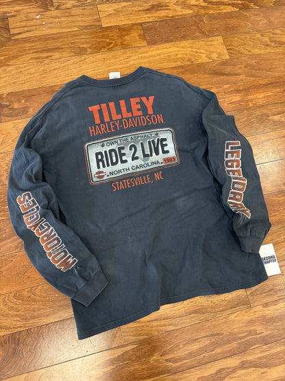 2014 Harley Davidson Ride To Live Long-Sleeve Shirt (XL)