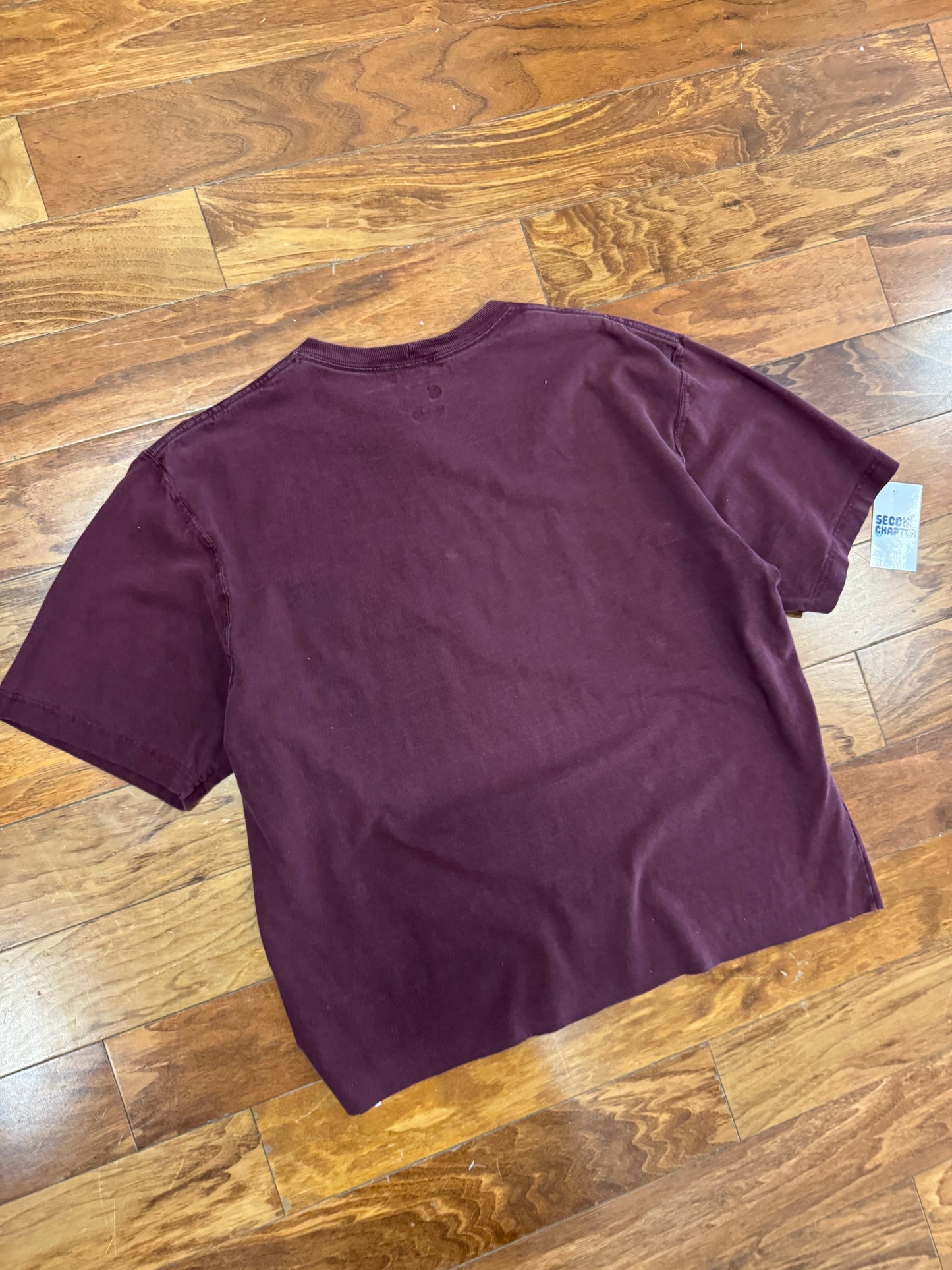 00s Carhartt Burgundy Essential Pocket Cropped Tee (L)