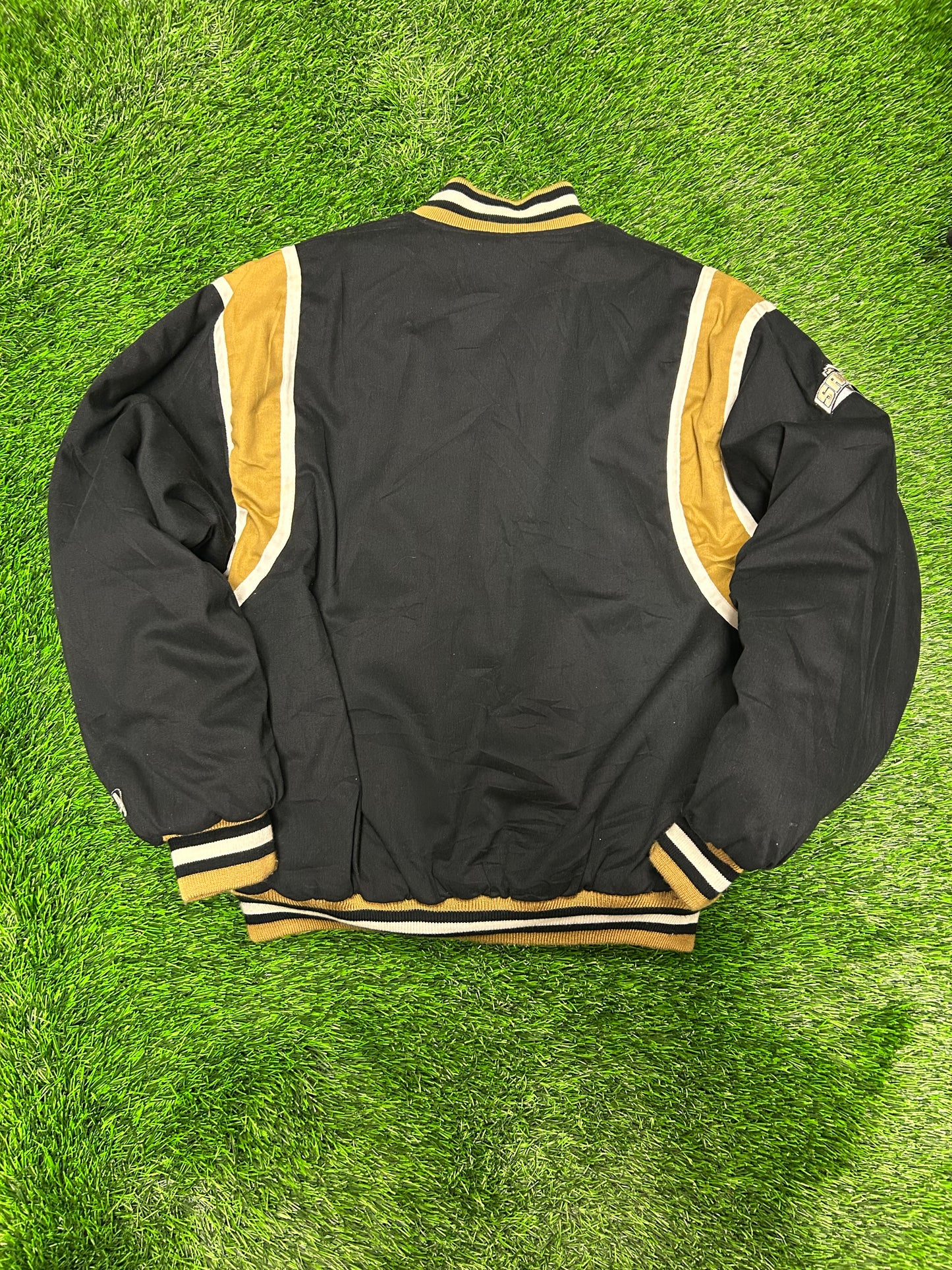 90s New Orleans Saints Vintage Logo Athletic Varsity Jacket (M)
