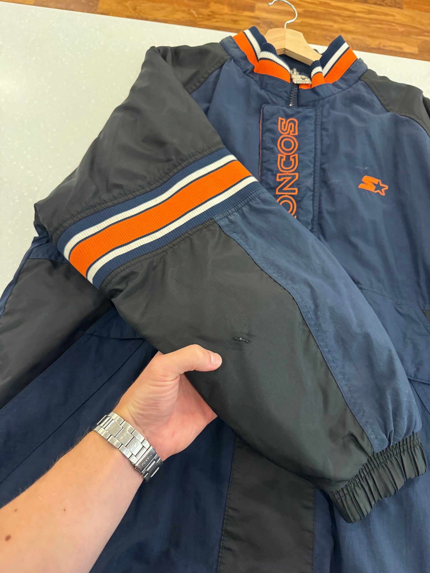 90s Denver Broncos Starter Puffer Jacket (L)