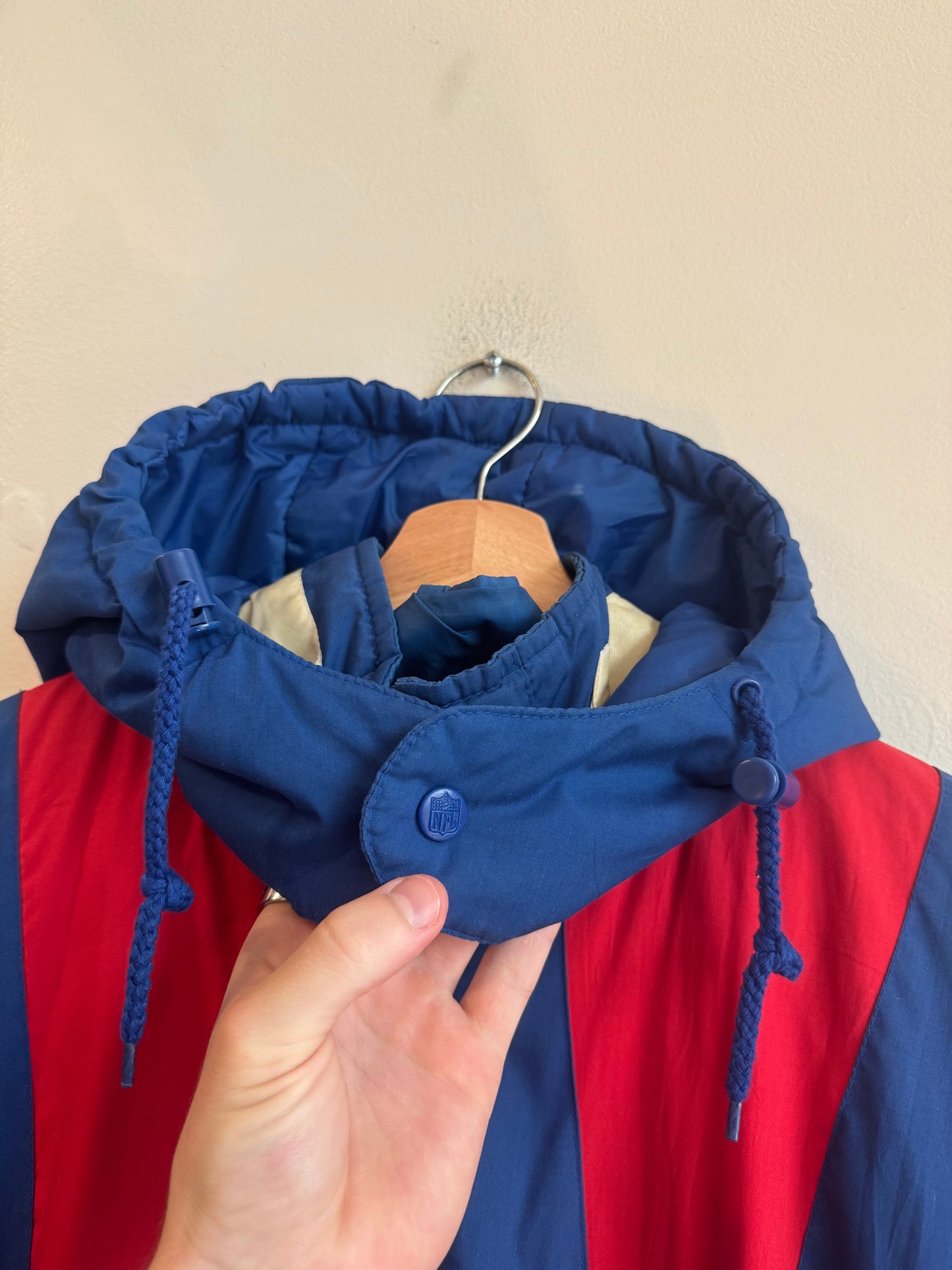 90s New York Giants Pro Player Reversible Puffer Jacket (M)