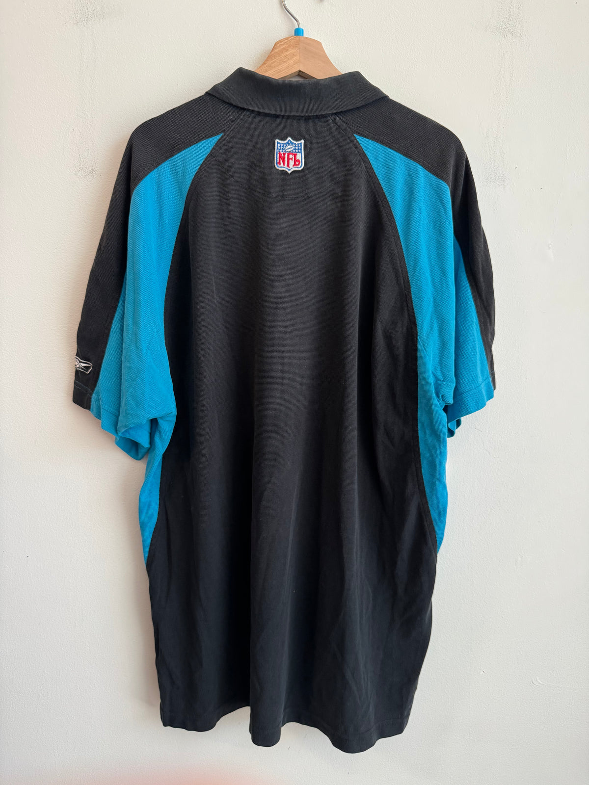 00s Carolina Panthers Reebok Play Dry Polo Shirt (L)