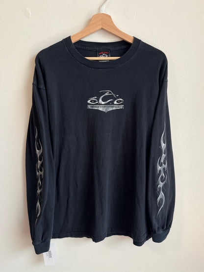 00s Orange County Chopper Black Long Sleeve Shirt (L)