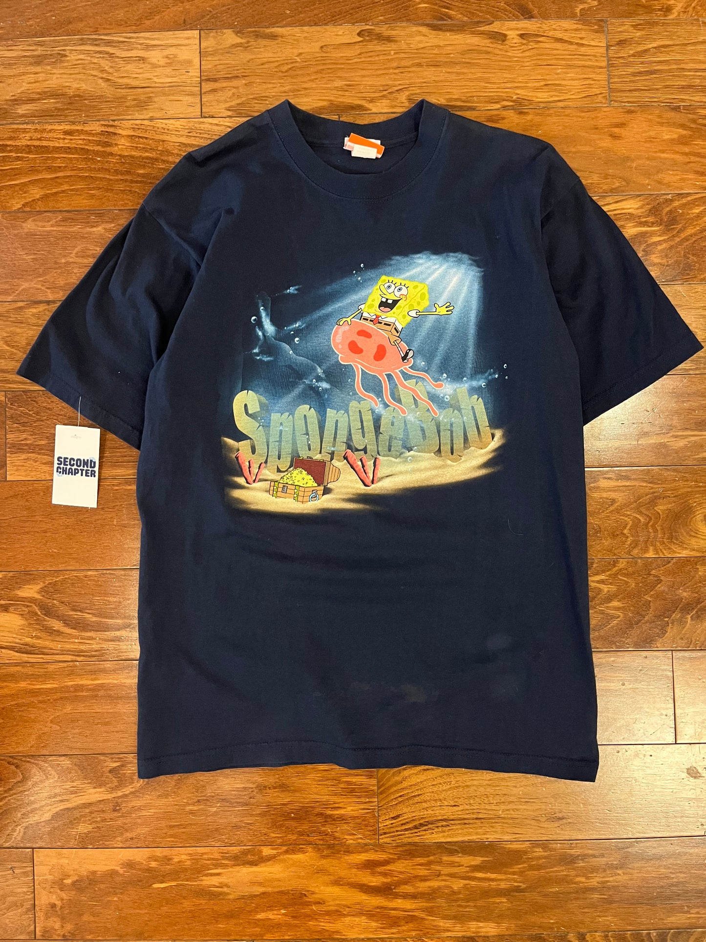 2002 Nickelodeon SpongeBob Vintage Graphic Cartoon Tee (L)