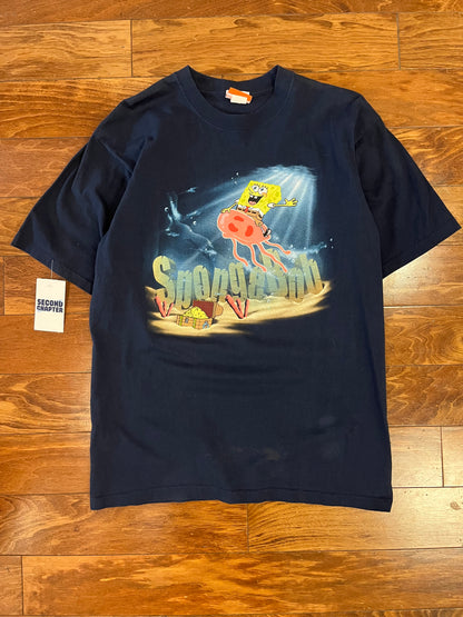 2002 Nickelodeon SpongeBob Vintage Graphic Cartoon Tee (L)