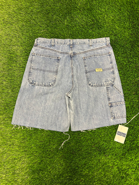 00s Wrangler Workwear Carpenter Frayed Cut Shorts (34)